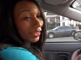 Black Teen Girl Gives Blowjob In Car